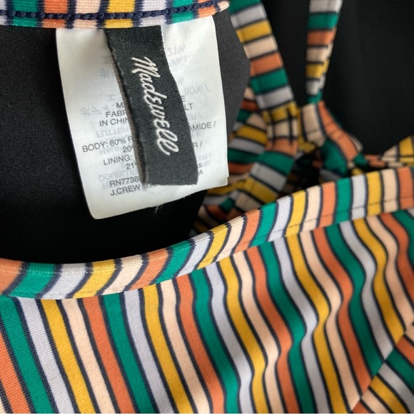 Madewell Second Wave Straight One-Piece Swimsuit in Rainbow Stripe - Picture 7 of 11